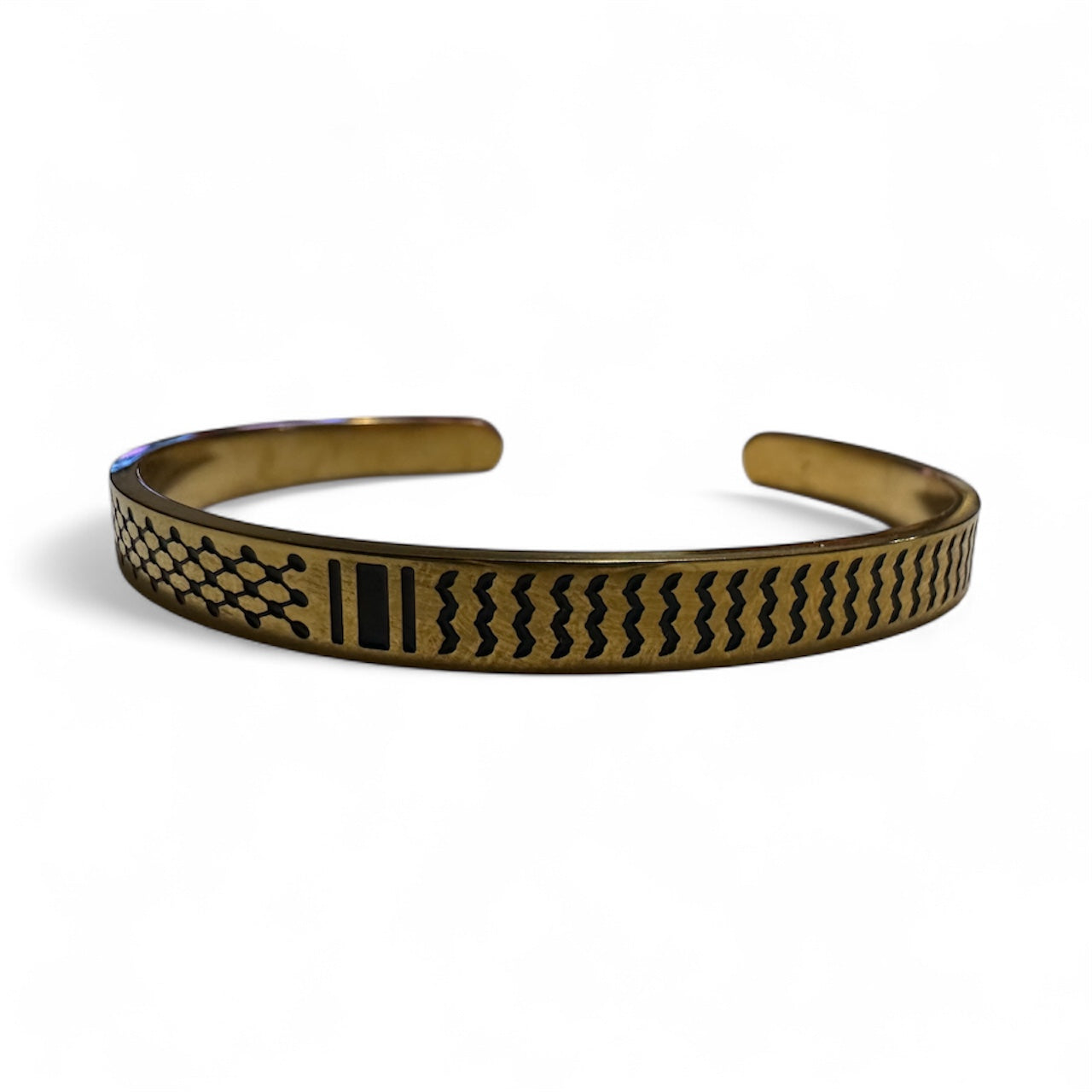 Keffiyeh Inspired Bracelet - Gold