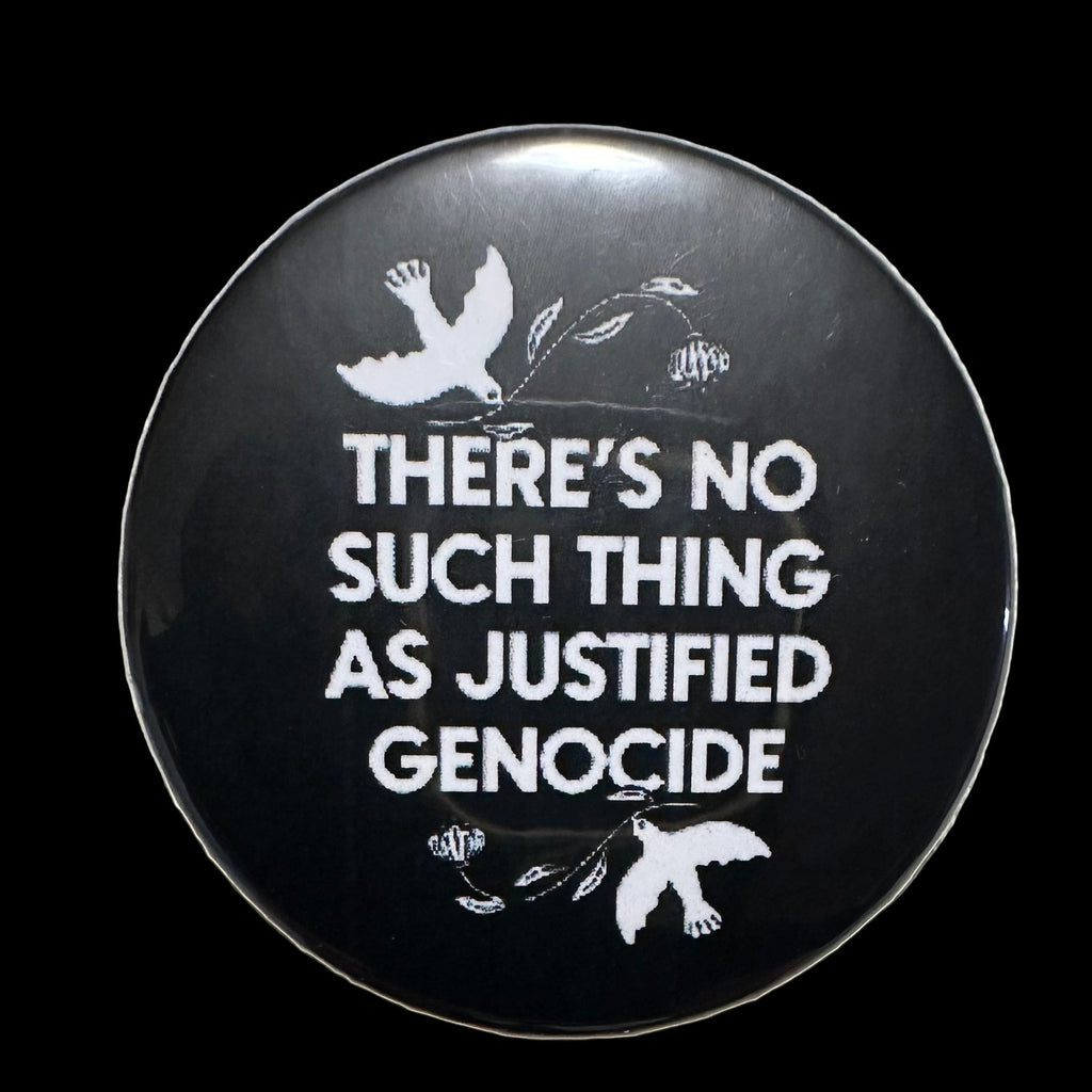 Black button/Badge with white text bird