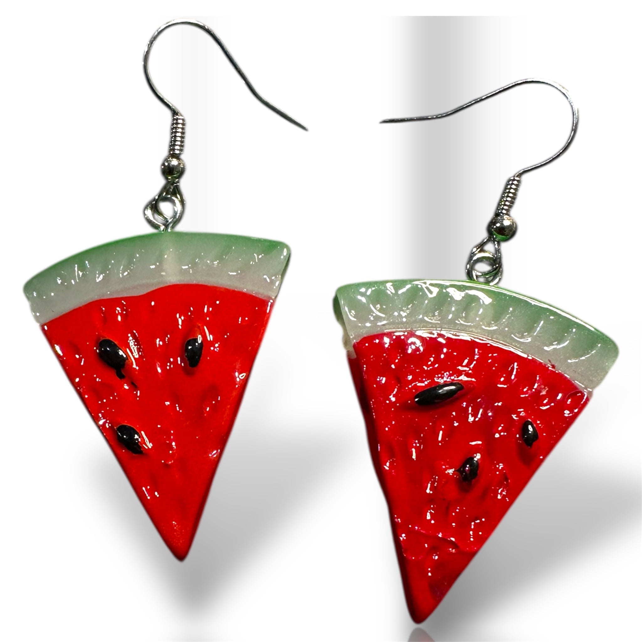 Acrylic & Resin Watermelon Slice Earrings