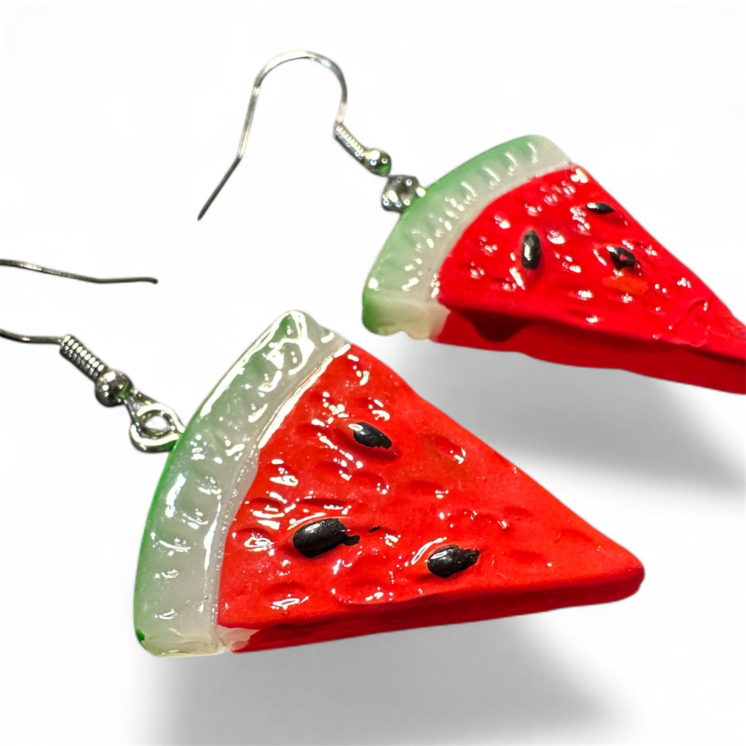 Acrylic & Resin Watermelon Slice Earrings